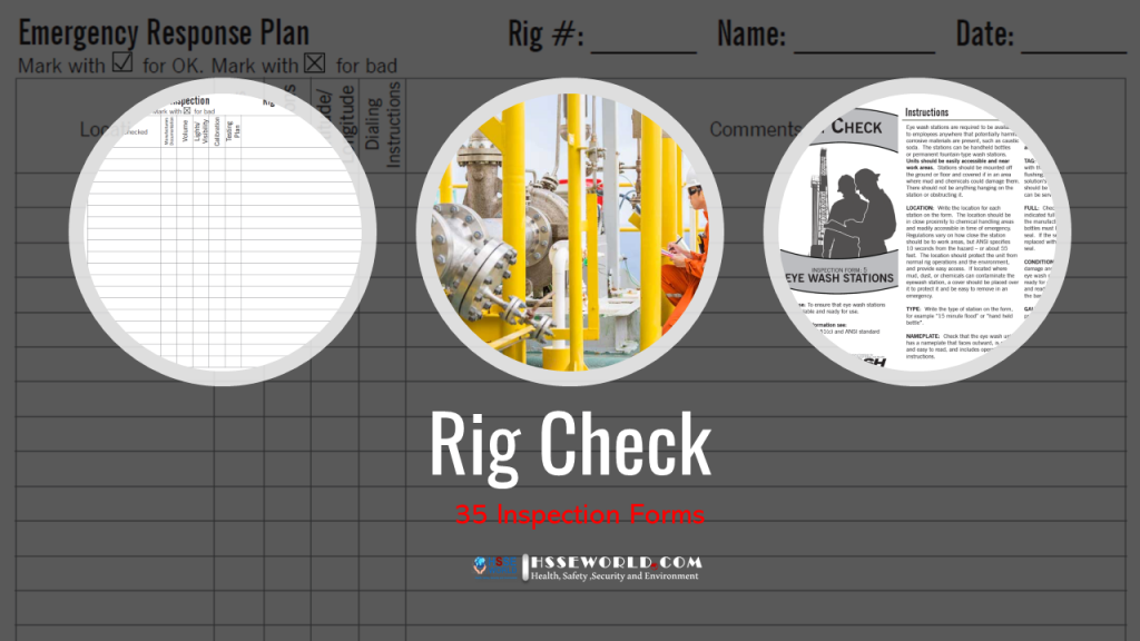 35 Inspection forms for Rig Check
