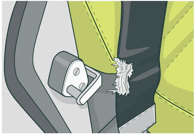 damaged seatbelt