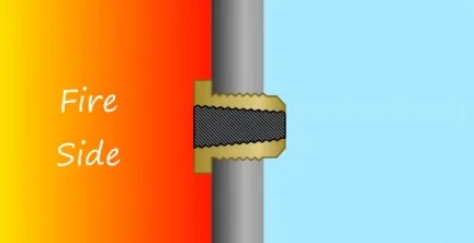 Fire side fusible plug