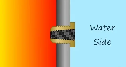 Water side fusible plug