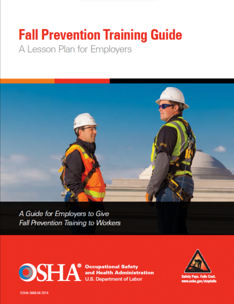 OSHA Fall Protection Toolbox Talks and Trainer Guide Safety Bag