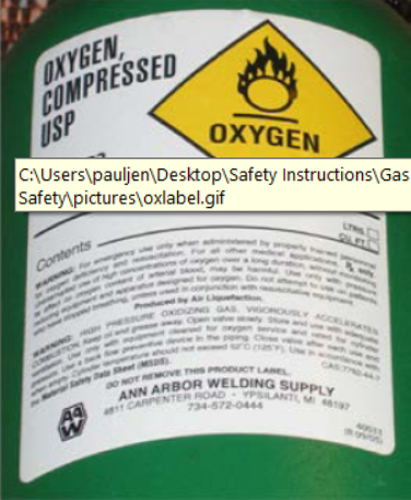 gas cylinder labeling